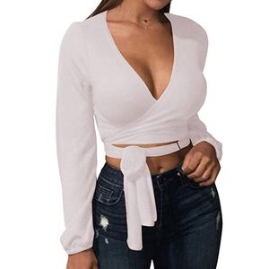 NWT Wrap tie crop top